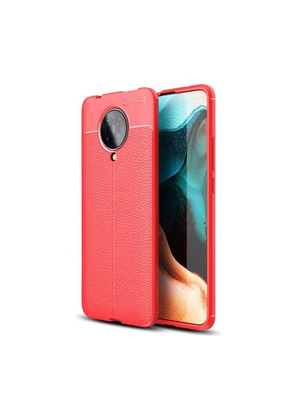 Poco F2 Pro Kılıf Deri Görünümlü Yüksek Kaliteli Premium Silikon Kapak Rcv/niss