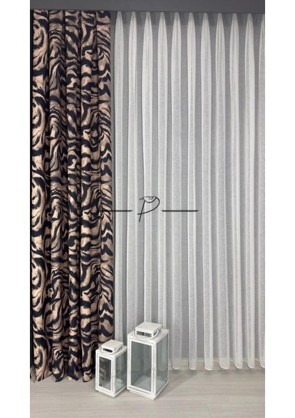 Amerikan Pile Keten Tül Perde Ekru Renk