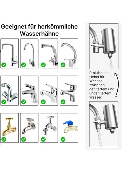 Musluk Suyu Filtresi Paslanmaz Çelik Mutfak Için Mikrofiltrasyon Seramik Filtre Su Arıtma Sistemi