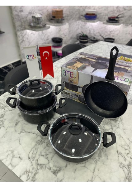 7 Parça Ezme Granit Tencere Seti fırsatları