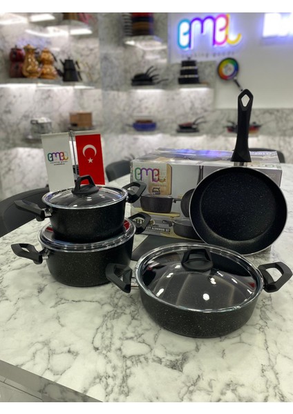 7 Parça Ezme Granit Tencere Seti indirimleri