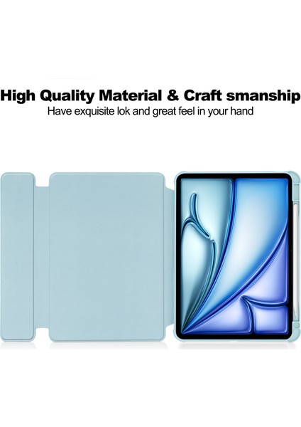 iPad Air 13 2024 Klavyeli Temizle Darbeye Dayanıklı Tablet Kılıfı (Yurt Dışından) fırsatları