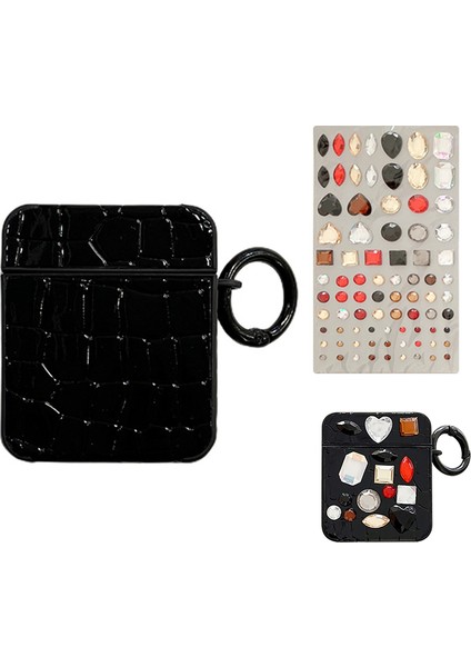 Tpu Kılıf Apple Airpods Için Şarj KUTULU(2016)/(2019)/AIRPODS ve Kablosuz Şarj KUTULU(2019)GEM Docor Kulaklık Kapağı-Siyah (Yurt Dışından)