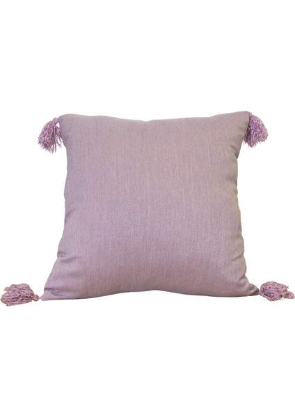 2'li Çift Taraflı Püsküllü Kırlent Kılıfı Lila fiyatları