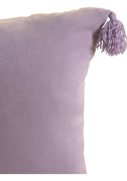 2'li Çift Taraflı Püsküllü Kırlent Kılıfı Lila fırsatları