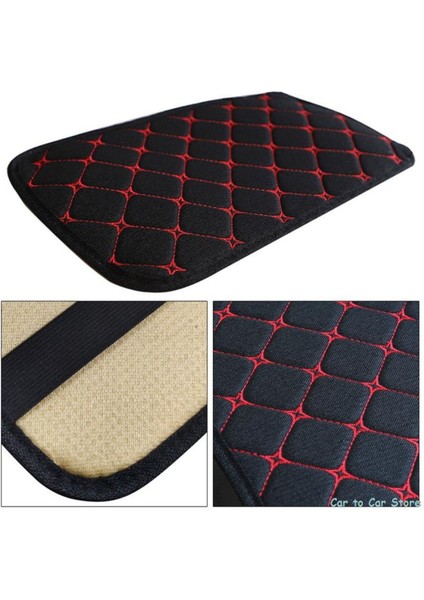 Kol Dayama Örtüsü Kare Siyah Deri Kırmızı Desen modelleri