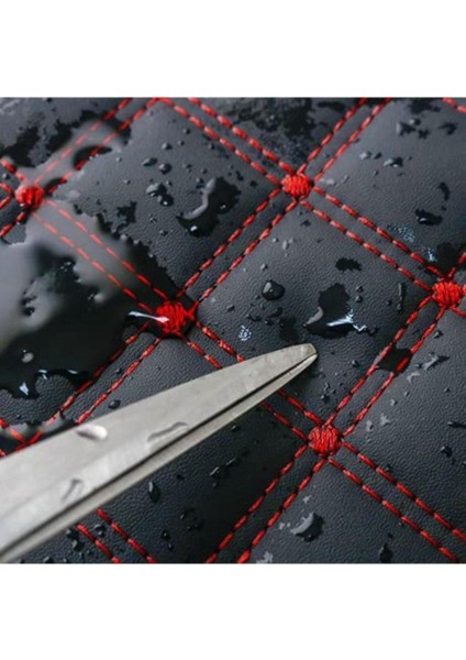 Kol Dayama Örtüsü Kare Siyah Deri Kırmızı Desen fırsatları