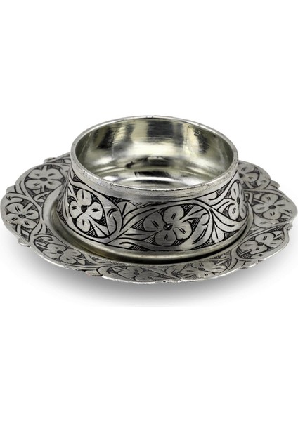 Kırpıklı Kalaylı Tabaklı Bakır Çerezlik Kahvaltılık Kase