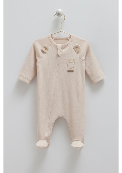 01-06 Ay Beden Aralığı Fermuarlı Forest Tulum - Bej