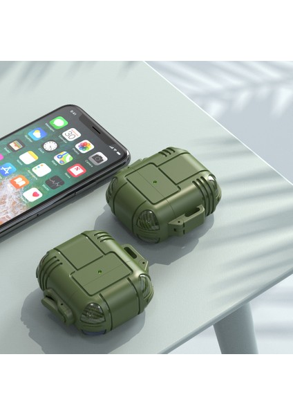 Robot Şekli Tpu Anti-Damla Kulakiçi Kılıf Koruyucu Çizilmeye Dayanıklı Taşınabilir Kulaklık Şarj Kılıfı Airpods Için Kayış ile 1/2-Ordu Yeşil (Yurt Dışından) fiyatları