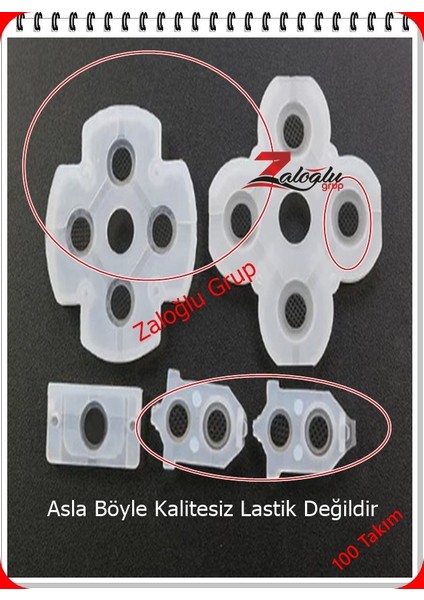 Playstation 4 Kol Lastik Takımı V2 Uyumlu 1.Sınıf1.Kalite Ustaların Tercihi ( 100 Takım )