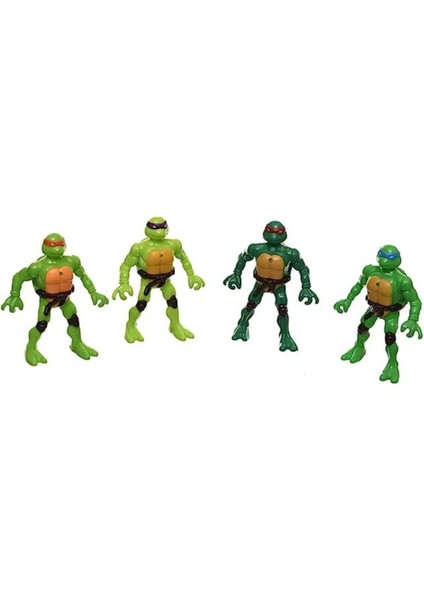 Ninja Kaplumbağalar Işıklı Aksesuarlı Ninja TURTLES15 cm Figür 4'lü Set