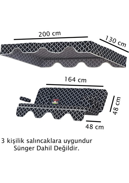 Karaburun 3 Kişilik Salıncak Minderi Yedek Bahçe Salıncağı Minderi Süngersiz Kılıf fiyatları