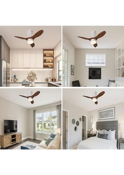 Modern Dekoratif LED Işıklı Tavan Vantilatörü | Süper Sessiz Motor | Uzaktan Kumandalı 3 Kademe Hız fırsatları