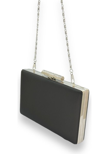 Siyah Renk Çizilmeyen El Izi Yapmayan Mat Saten Inci Saplı Abiye Çanta Gece Çantası Portföy Clutch fırsatları