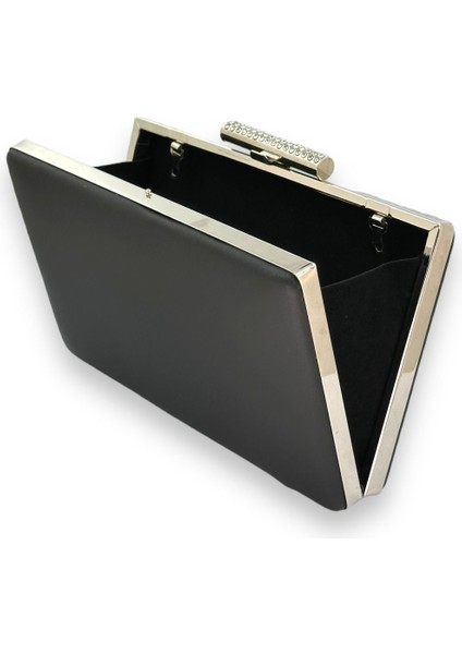 Siyah Renk Çizilmeyen El Izi Yapmayan Mat Saten Inci Saplı Abiye Çanta Gece Çantası Portföy Clutch indirimleri