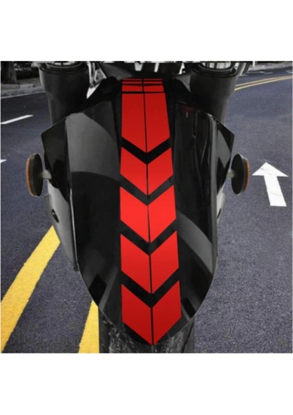 Motosiklet Çamurluk Sticker Kırmızı - Motor Sticker
