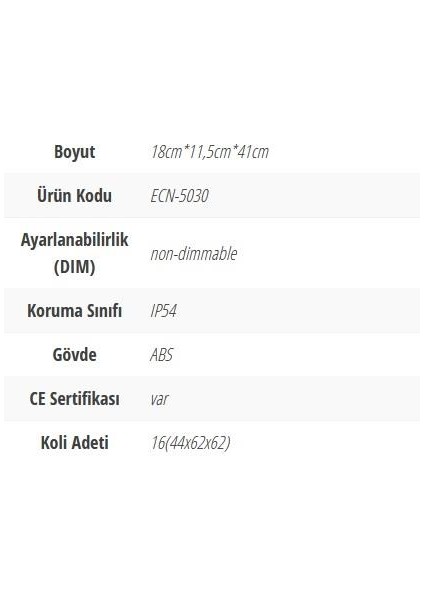 mantar Bahçe Armatür Uzun Siyah 41CM Econa ECN-5030-S modelleri