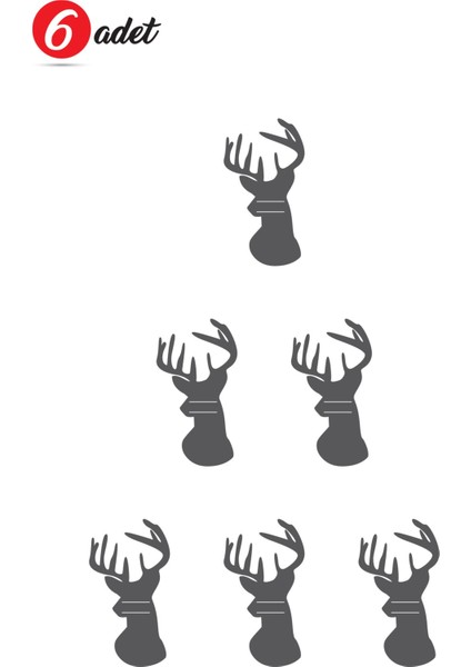 6 Adet Yeşil Yılbaşı Geyik Desenli Yılbaşı Dekoratif Kaşıklık, Yeni Yıl Sofrası Aksesuarı, Dekoratif Keçe Kaşıklık, Yeni Yıl