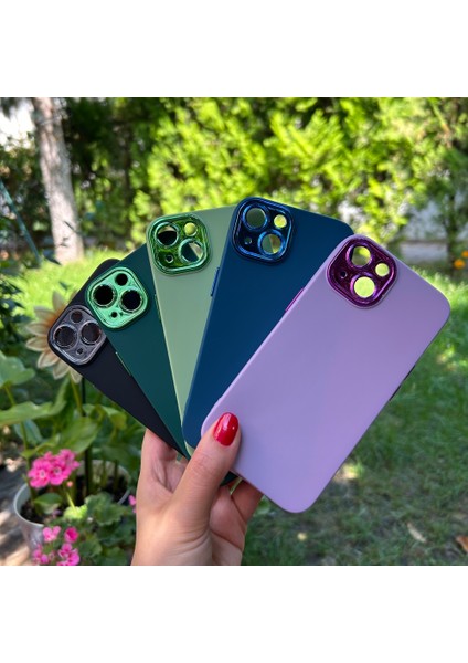 iPhone 13 Yeşil Metal Kamera Korumalı Silikon Kılıf indirimleri