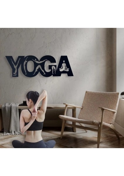 Yoga Metal Duvar Tablosu 100X32 cm