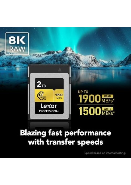 <![cdata[lexar 2tb Professıonal Gold LCXEXPR002T-RNENG Cfexpress 4.0 Type-B Kart]]> fiyatları