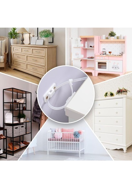 8 Adet Kolay Montaj Deprem Güvenlik Mobilya Dolap Düşme Engelleme Mobilya Sabitleme Bebek Güvenlik fiyatları