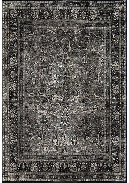 Loca 3107 Bej Eskitme Desenli Makine Halısı