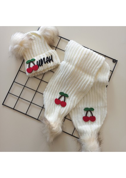 Bebek Kız Çocuk Isimli Ponponlu Atkı Bere Takımı fiyatları