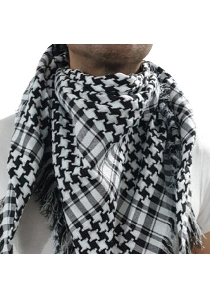 En Kaliteli Puşi - Kadın Erkek Puşi Filistin Siyah Beyaz Kefiye Model Kare Puşi modelleri