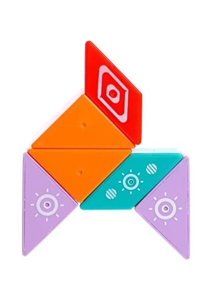 ( Oyuncak ) Eğitici 6 Parça Manyetik Bloklar ( 1 Adet )