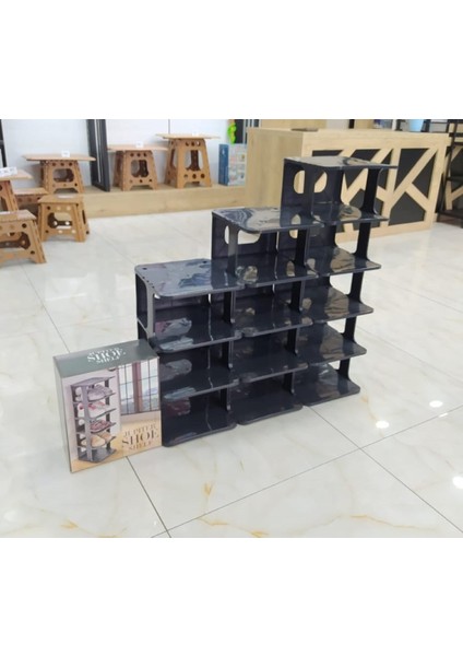 5 Katlı Pratik Ayakkabılık - Ayakkabı Rafı_siyah fiyatları