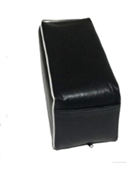 Her Araca Uygun Taraftar Sünger Kolçak Kol Dayama Siyah Deri Beyaz Kenar