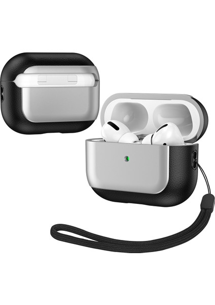 Apple Airpods Pro Için Kulaklık Kılıfı Kordon-Gümüş ile Galvanik Koruyucu Kapak (Yurt Dışından)