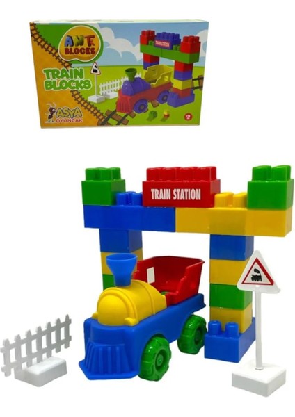 Ant Blocks Eğitici Tren LEGO Blok Seti 30 Parça +18 Ay