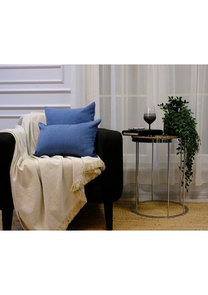 4'lü Kadife Dokulu Kırlent Kılıfı Açık Mavi fırsatları