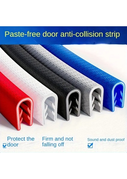 Kapı Koruma Fitili Çarpma Çizilme Önleyici Siyah 5 Metre/beyaz/