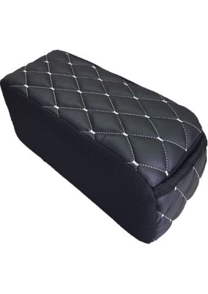 Sünger Kolçak Kol Dayama Baklava Desen Siyah Deri Beyaz Desen