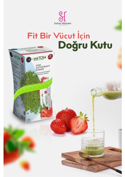 Matcha Çayı Çilek Aromalı Detox (1 Kutu )