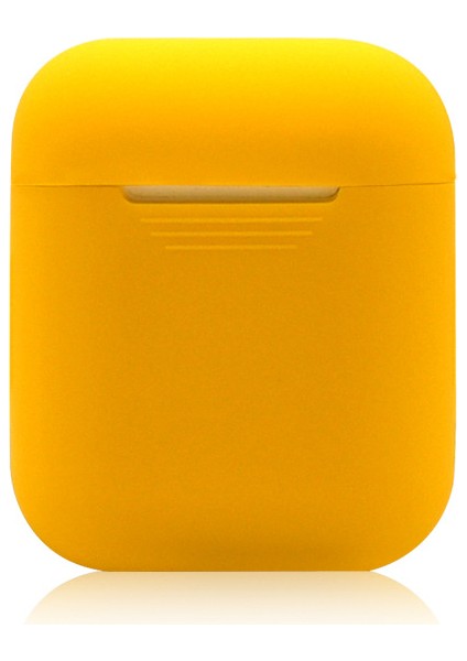 Lankılın Apple Airpods Için Darbeye Dayanıklı Yumuşak Silikon Koruyucu Kapak ve Şarj KUTUSU(2016)-TURUNCU (Yurt Dışından)