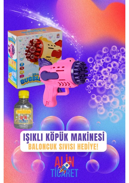 Pilli Işıklı Köpük Atan Tabanca Oyuncak