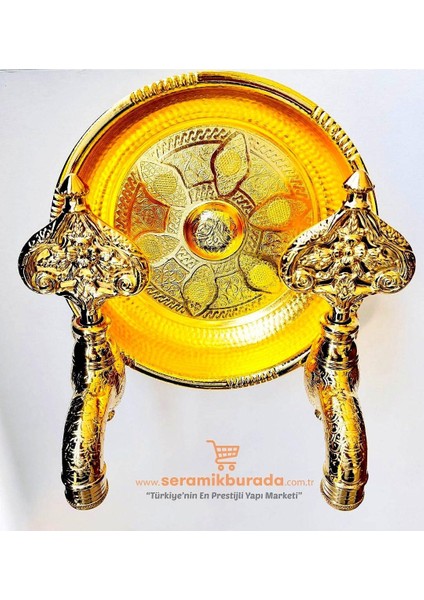 Lpd Hamam Taslı Ikili Desenli Özel Osmanlı Musluğu Gold