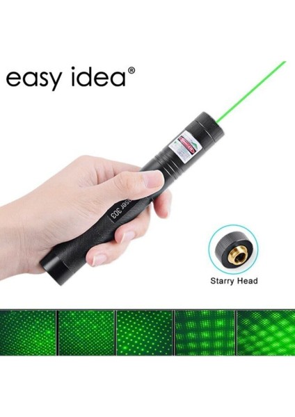 Green Laser Pointer Şarjlı Güçlü Yeşil Lazer Metal Kasa fiyatları