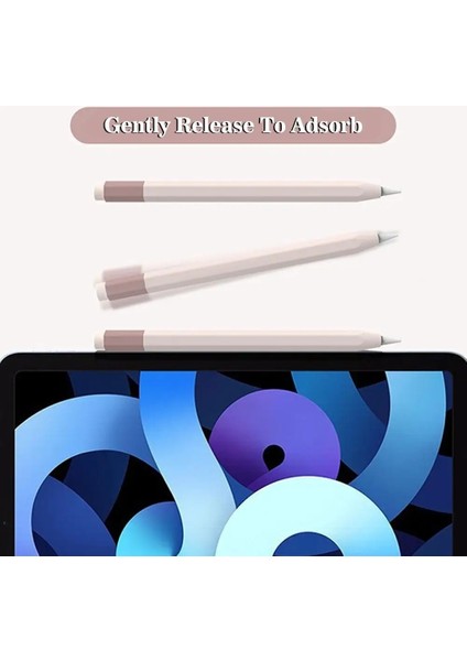 Apple Pencil Için (Usb-C) Kaymaz Silikon Koruyucu Kılıf Kapasitif Stylus Kalem Anti-Damla Kapak-Açık Kahve (Yurt Dışından) modelleri