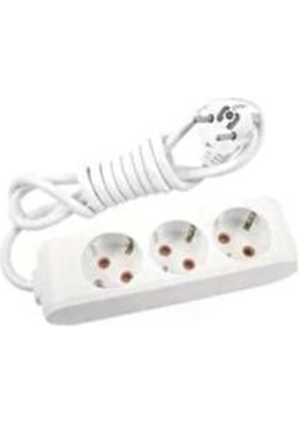 Myra Üçlü 3 mt Grup Priz Topraklı Çocuk Korumalı