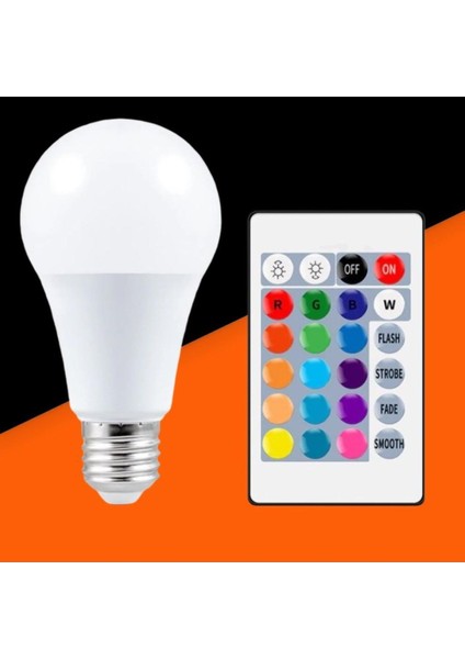 LED Ampul Uzaktan Kumandalı Renk Değiştirebilen Rgb 9W E27 Duylu