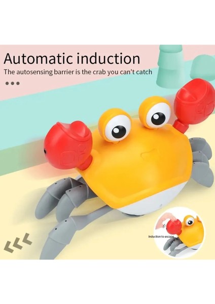 Emeklemeye Yardımcı Sensörlü Yengeç Şarjlı Müzik Sesleri ve Işıkları Ile Interaktif Yürüyüş Oyuncak modelleri