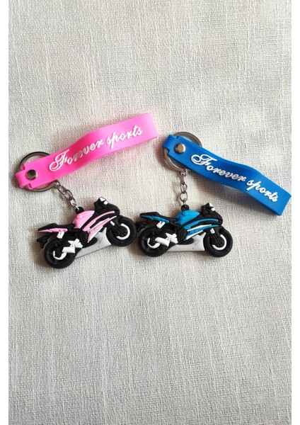 Motor Motosiklet 3D Silikon Anahtarlık ve Çanta Aksesuarı 6 Adet modelleri