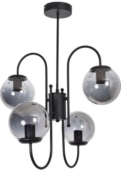 Rüya Modern Tasarım Salon Yemek Odası Mutfak Eskitme Renk Beyaz Camlı Sarkıt 4 Lü Avize