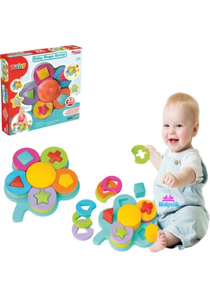 Baby Oyuncak Eğitici Papatya Figürlü Bultak 22 Parça